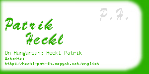 patrik heckl business card